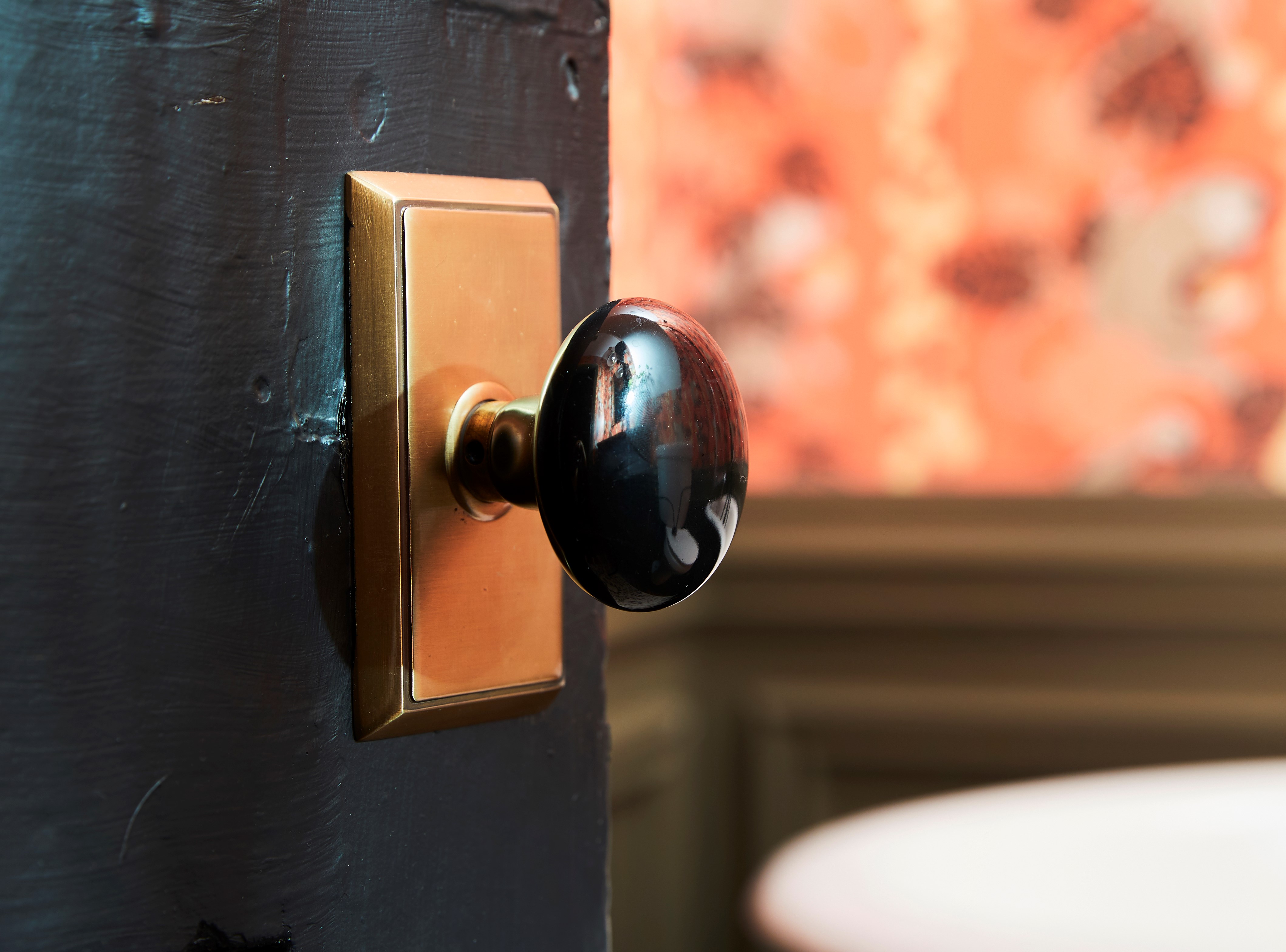 Ebony Porcelain Cabinet Knob