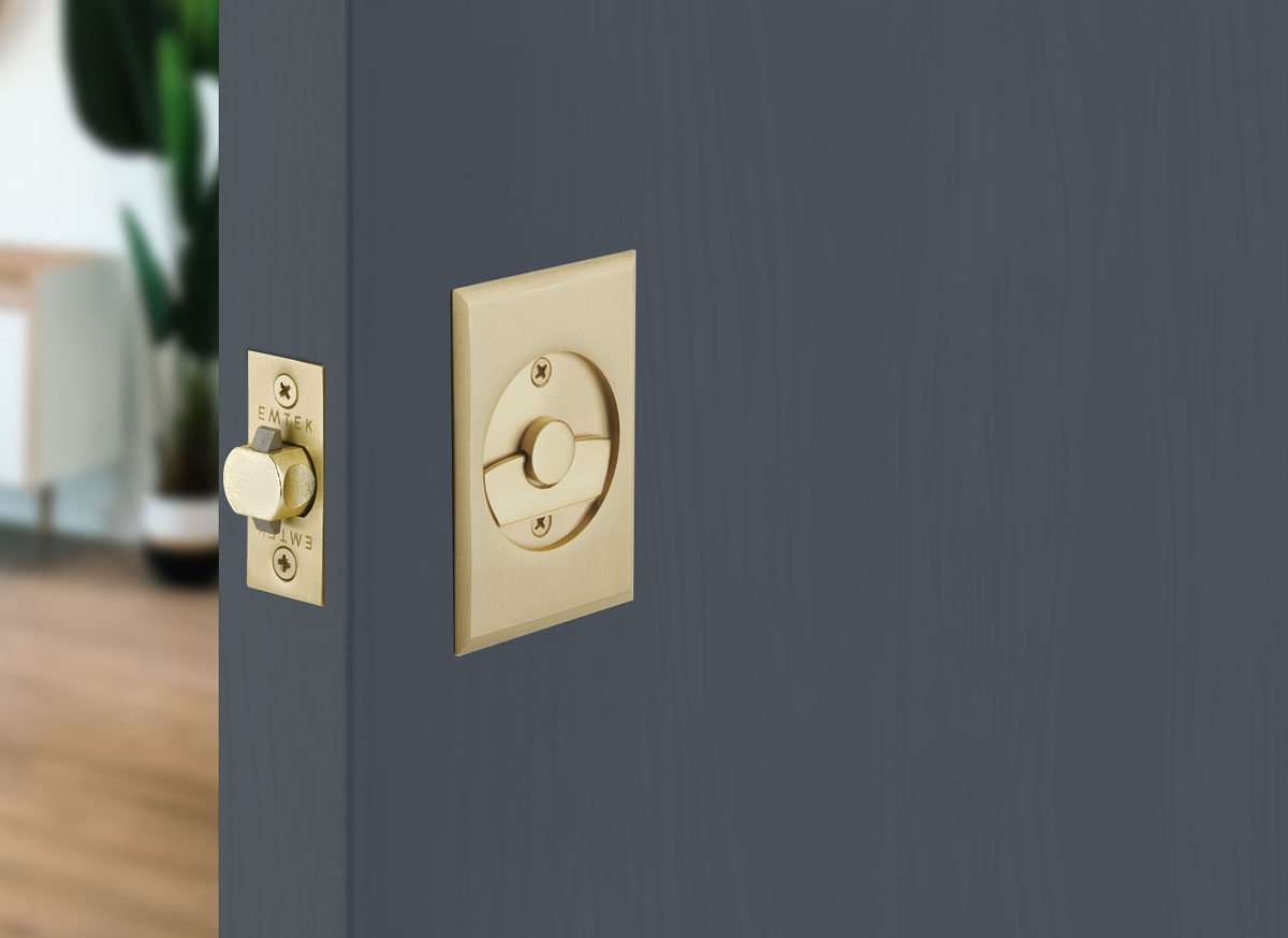 Emtek Rectangular Pocket Door Tubular Locks - Canada Door Supply