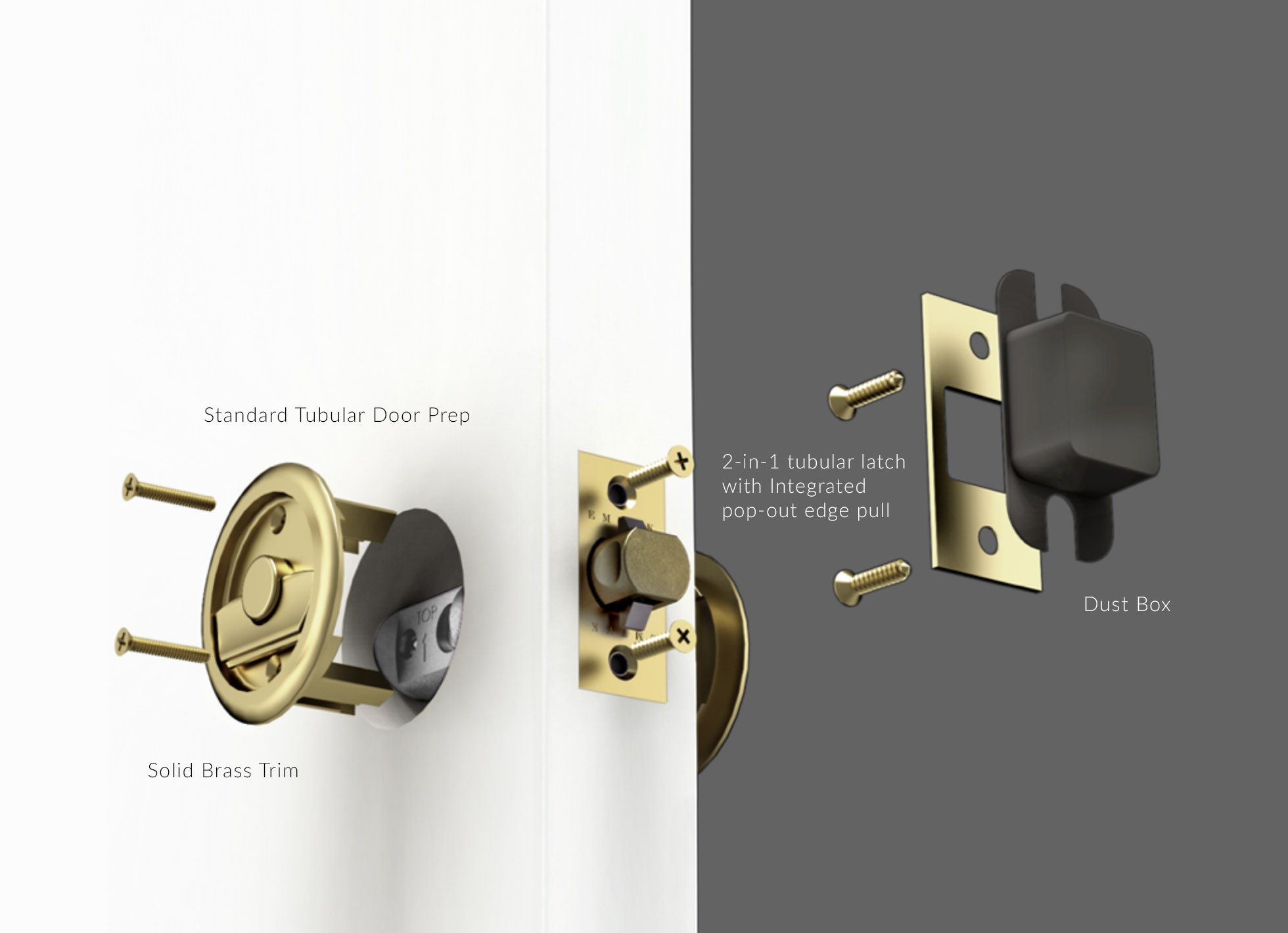 Round Pocket Door Tubular Locks | Emtek