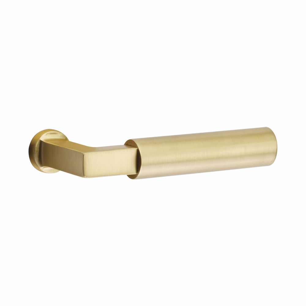 Electronic Locksets Collection - Emtouch - T-Bar Faceted Lever Electronic  Touchscreen Storeroom Lock in Satin Brass by Emtek Hardware -  E4220TAFA238RH4-1 3/4