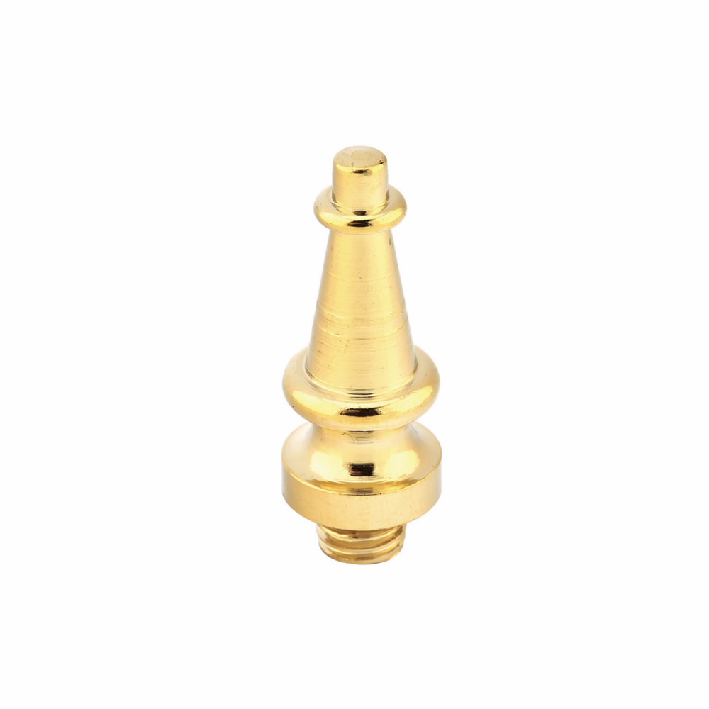 Emtek Brass Straight Knurled Hinge Tip Set Unlacquered Brass for 3-1/2 in.  Residential Duty Hinges - 97273-US3NL