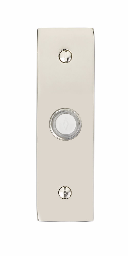 Wired Lighted Door Bell Push Button, Brushed Nickel