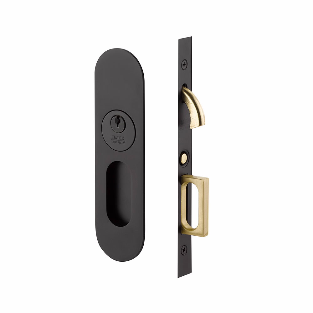 Narrow Vertical Cabinet Lock With Antique Bronze Finish