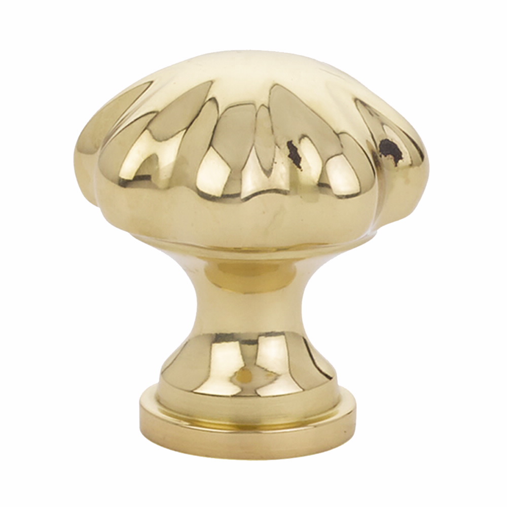 Ardell Brass Round Cabinet Knob - Polished Nickel