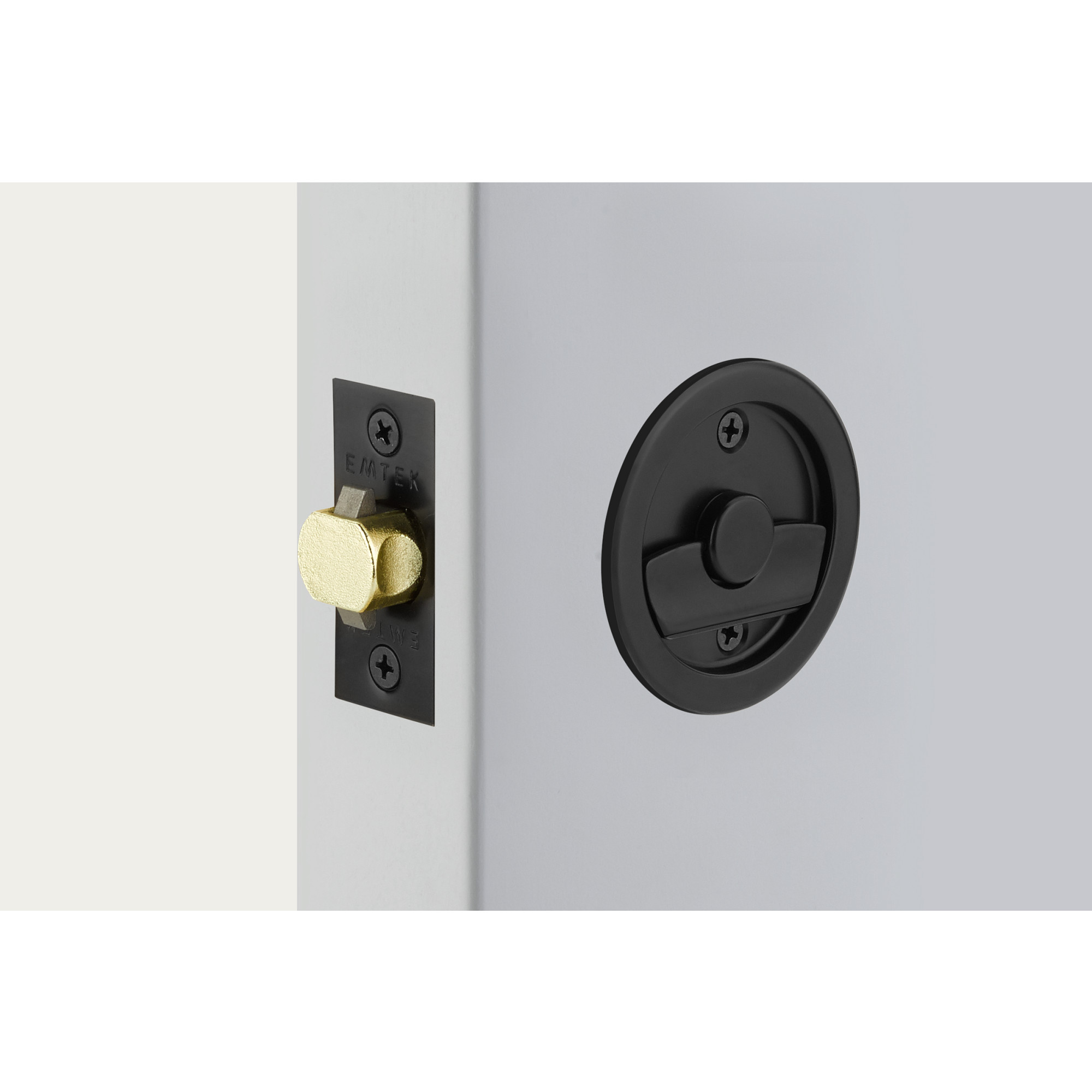 Round Pocket Door Tubular Locks | Emtek