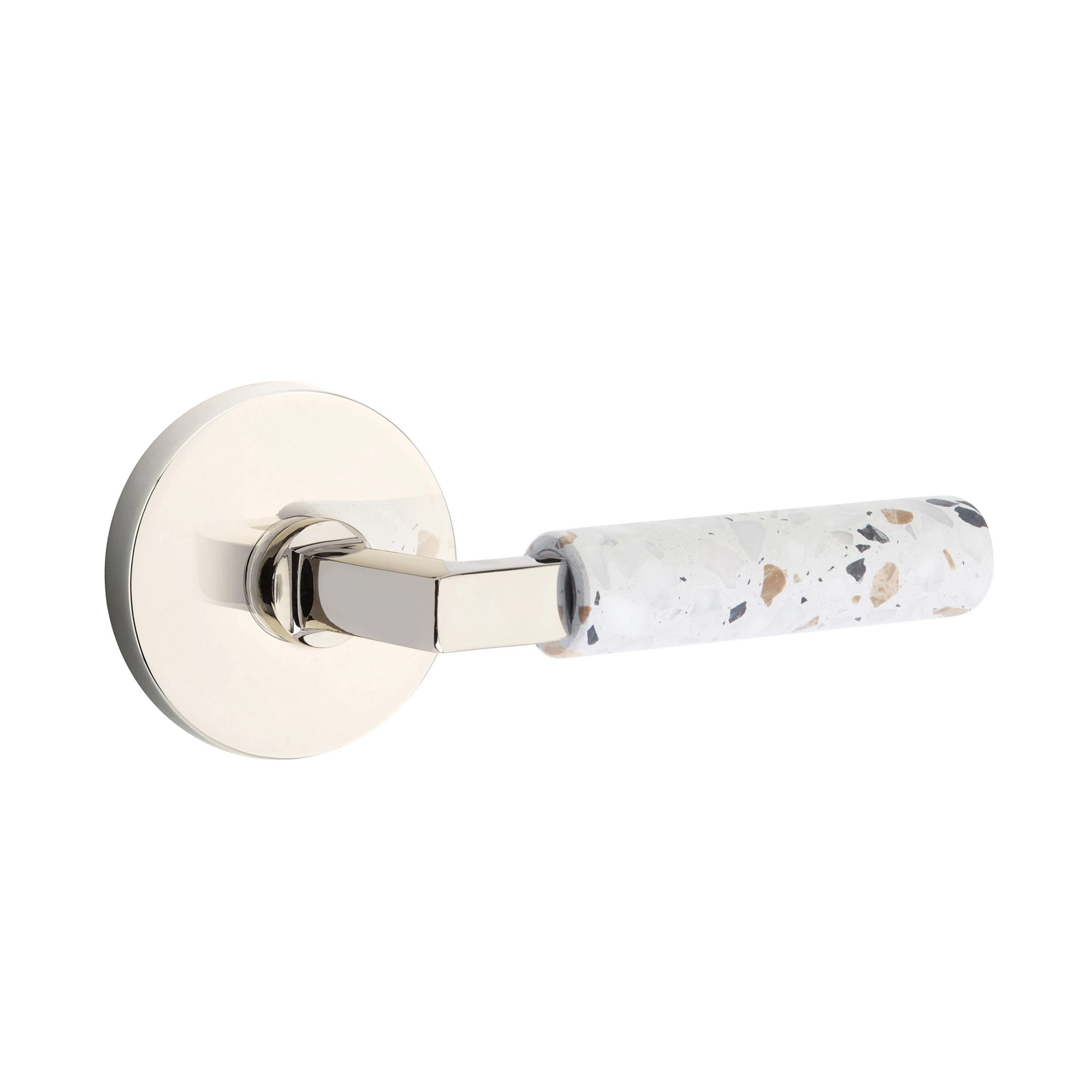 Select L-Square Terrazzo Lever | Emtek